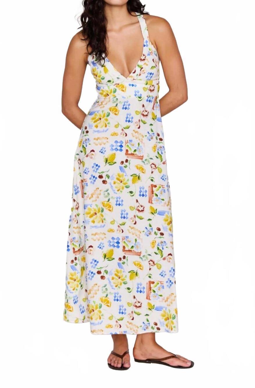 NEW MINKPINK riviera midi dress in white